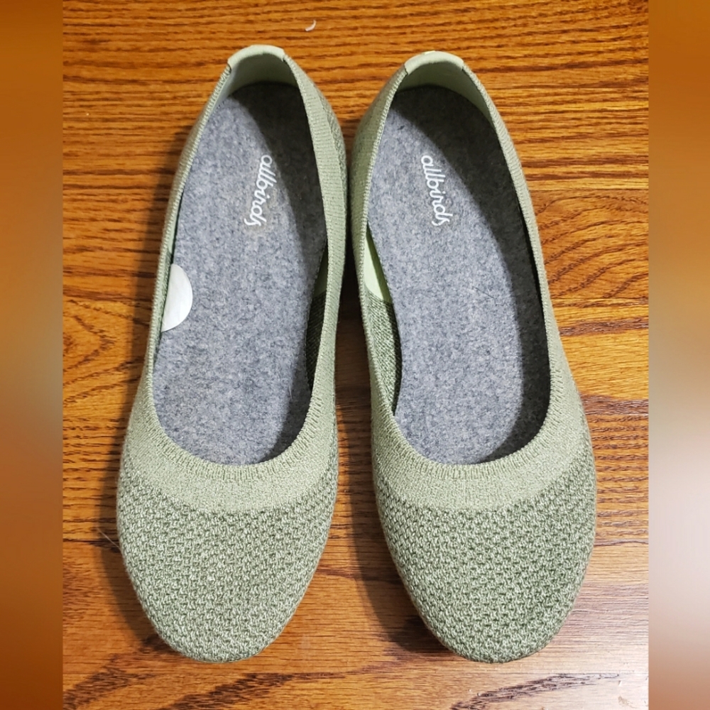 Allbirds Tree Breezers Ballet Flats 9.5 Great Condition Light Green